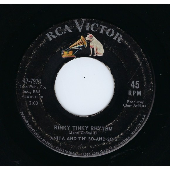 Anita & Th' So-and-So's 45 Joey Baby / Rinky Tinky Rhythm on RCA Victor G+ Rock - Picture 2 of 2